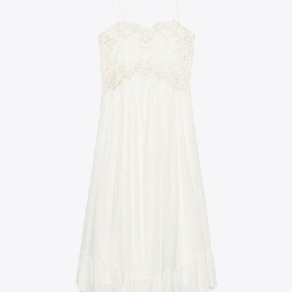 NWT ZARA ZW COLLECTION EMBROIDERED DRESS S, L - Picture 2 of 9